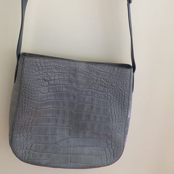 Vince Crocodile-Embossed Medium Messenger Bag - Picture 2 of 7